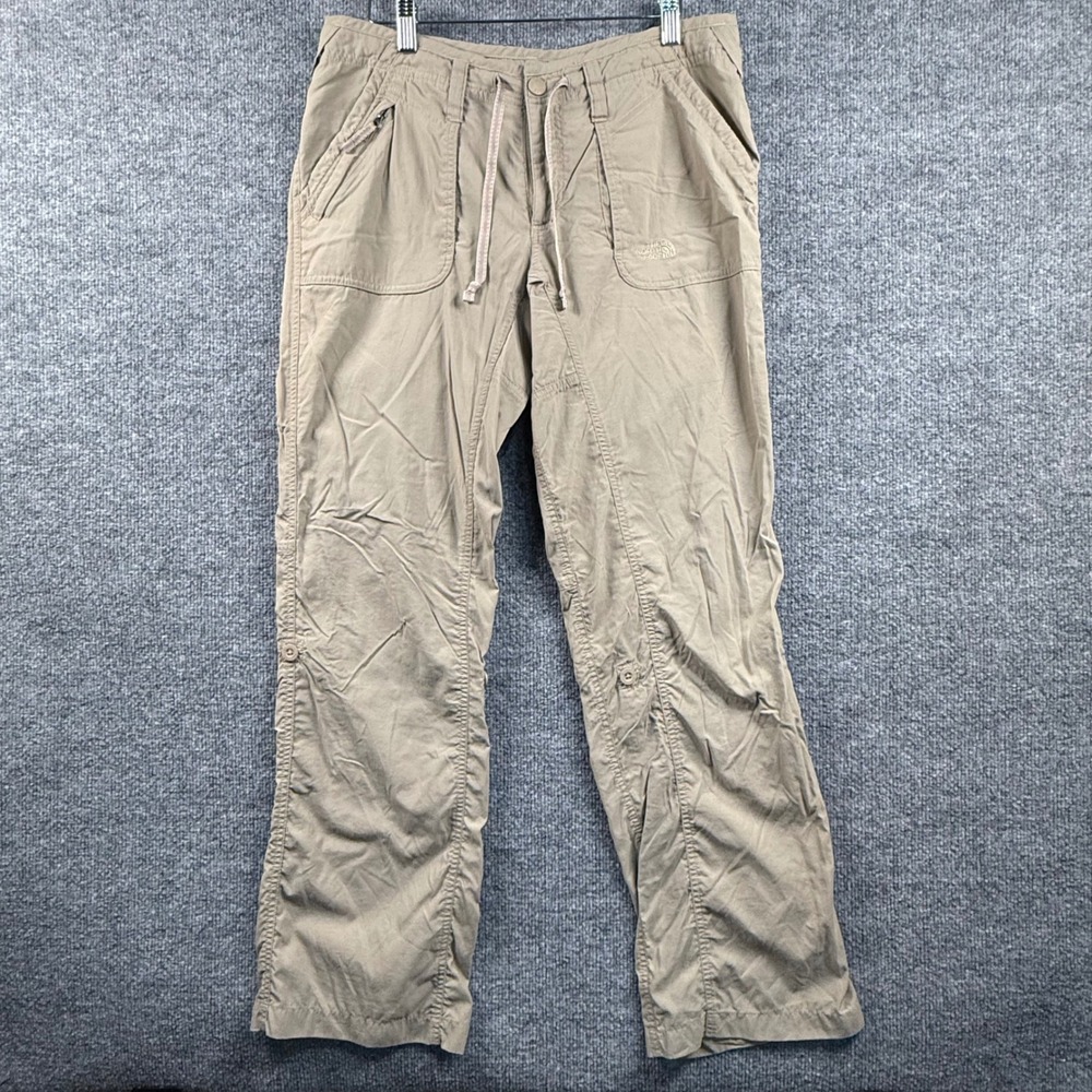 The North Face 12 Womens Hiking Pants Tan Ripstop Roll Up Retro Gorpcore Outdoor